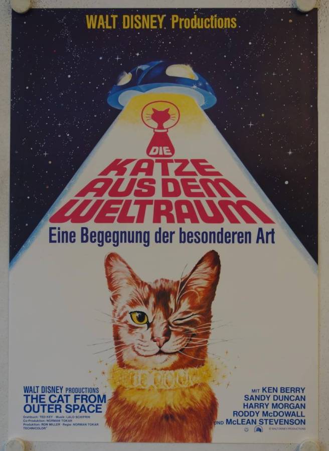 The Cat from Outer Space original release german movie poster